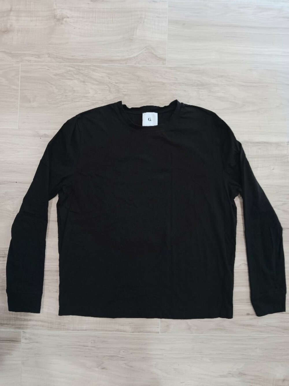 G. Label by Goop Tops Women's Long Sleeve T-Shirt Black S